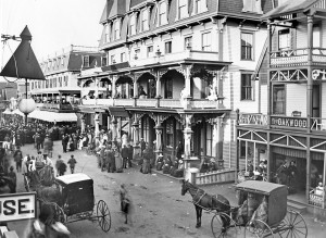 The grand old Metropolitan Hotel, once located in on the corner of Kennebec and Park Avenues, Oak Bluffs.