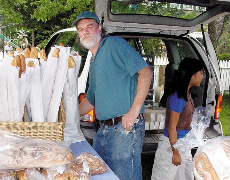 Making bread at the Farmers Market