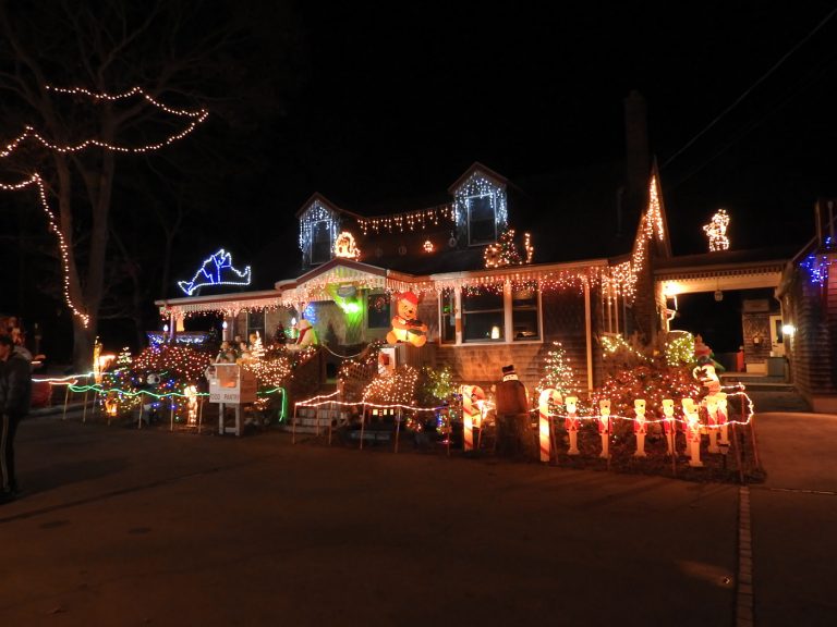 The Gatchell family lights up the night
