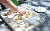 The tour included a tasting with five types of handmade cheese.